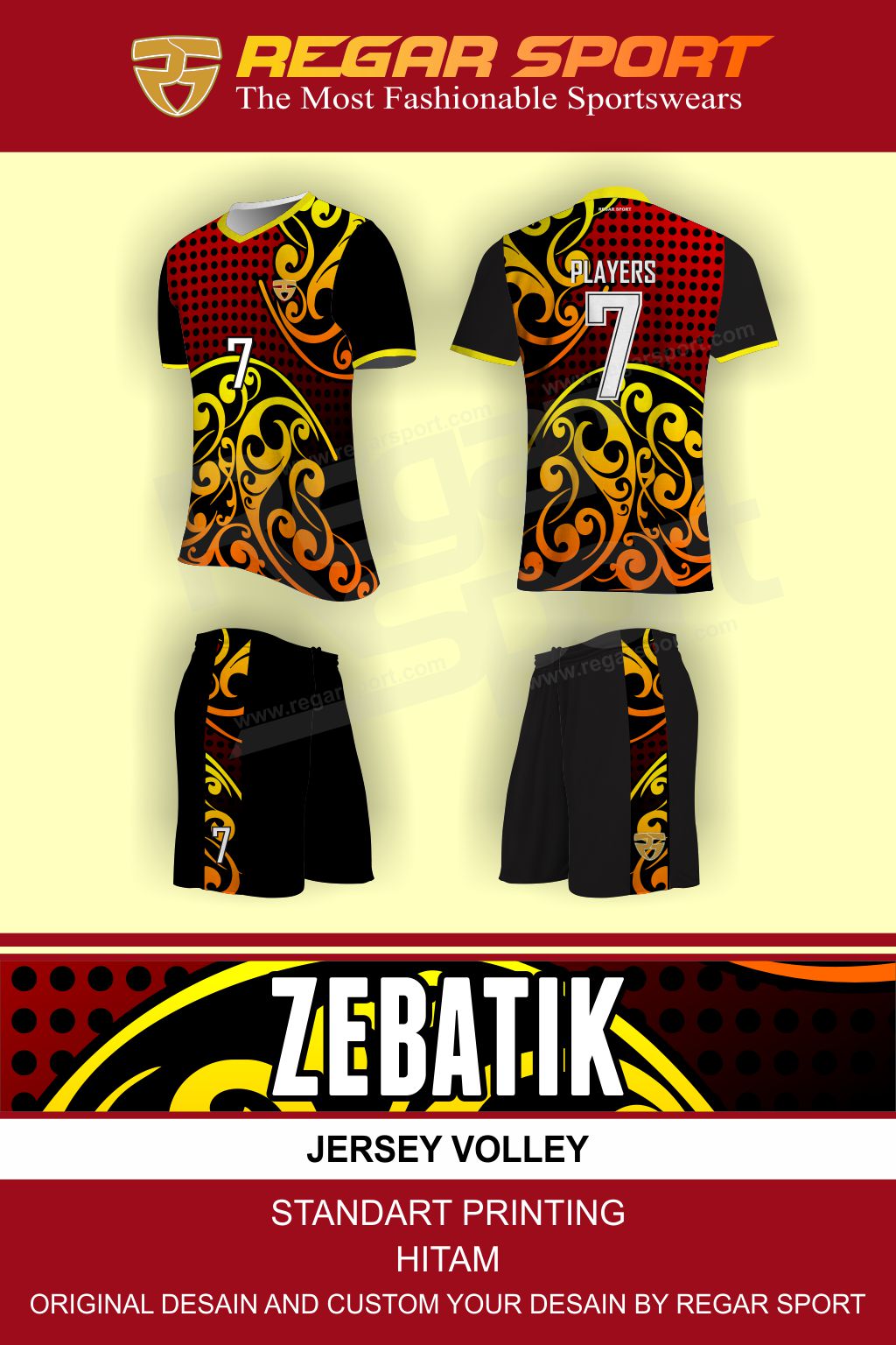  Kaos  Volly Motif  Batik  Desain Kaos  Menarik