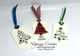 Nigezza Creates with Stampin' Up! & Pine Tree punch & Stitched Nested Label Dies