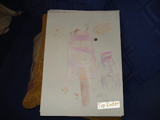 Drawing of a house that Top Ender drew for her Great Granny