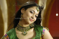 Thamanna, hot, navel, show, in, green, dress