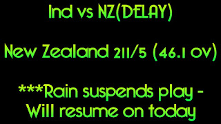 Ind vs Nz delay due to rain..