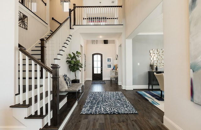 modern townhouse entryway