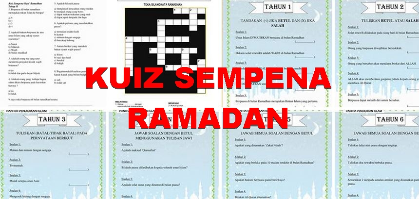 Soalan Kuiz Sempena Ramadan - Pendidik2u