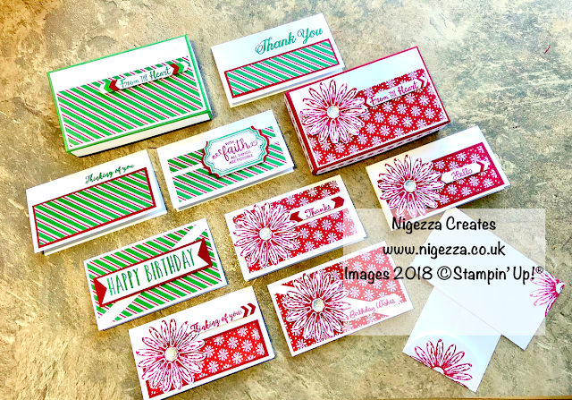 Narrow Note Cards Using Dashing Along DSP: Great For Craft Fairs Nigezza Creates