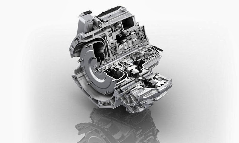 Check out the close ratios on the ZF 9-speed automatic transmission gear box.