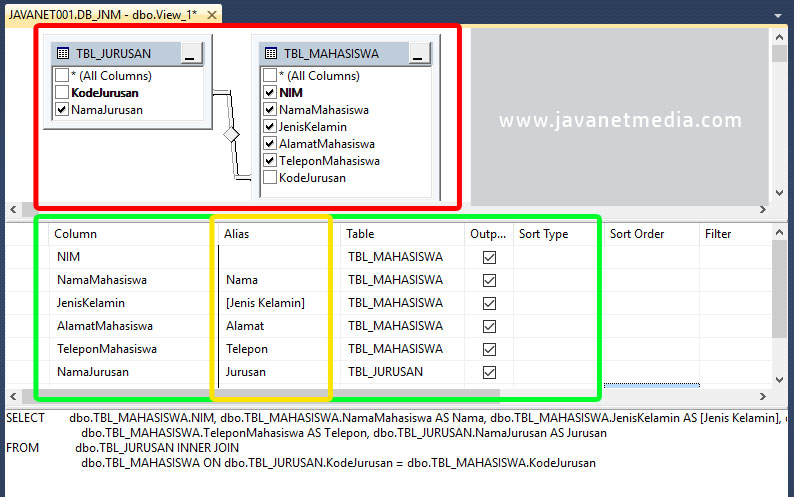 Cara Membuat Table View Pada SQL Server | Tutorial SQL Server