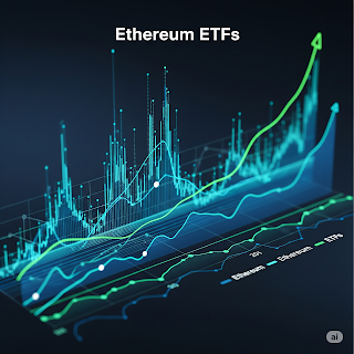 ETH price breaking above $3,000, ETF flows and treasury symbolizing how strong institutional demand