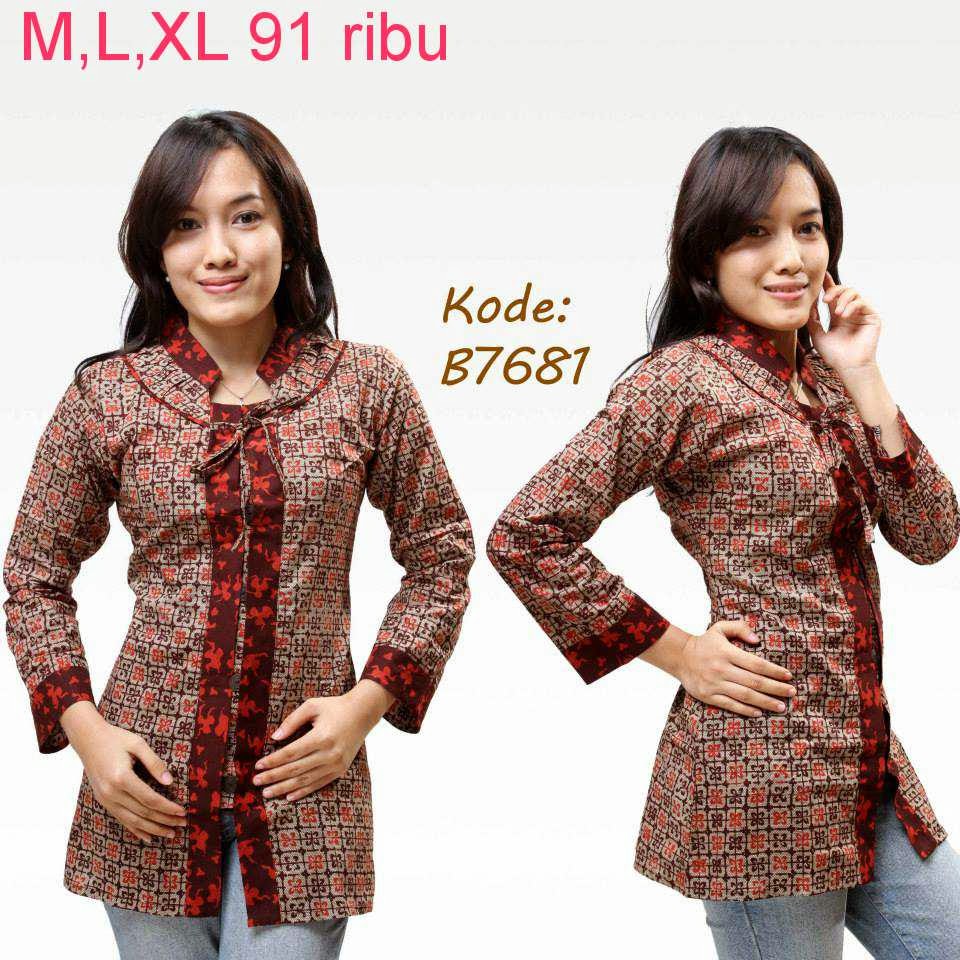 Contoh Model Baju Batik Wanita Model Baju Batik 