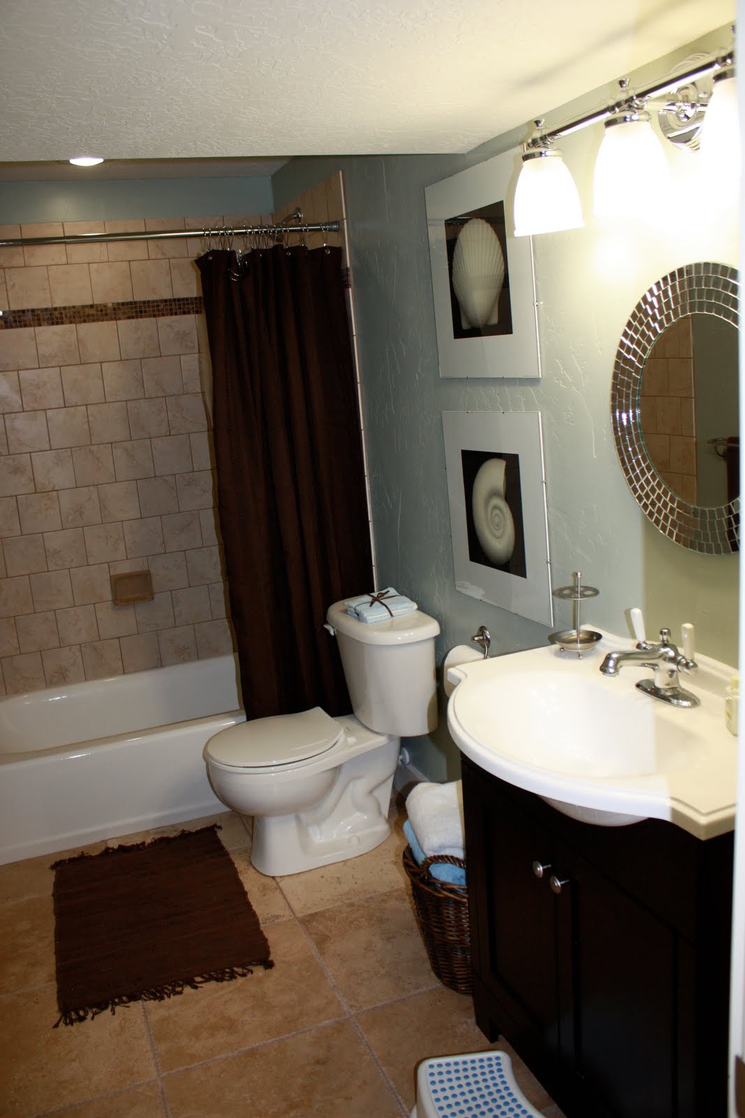 bathroom color palettes Welcome to my basement bathroom. It is a small windowless space, yet 