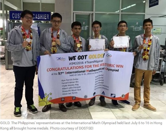 Filipino Students Win Gold in International Math Olympiad