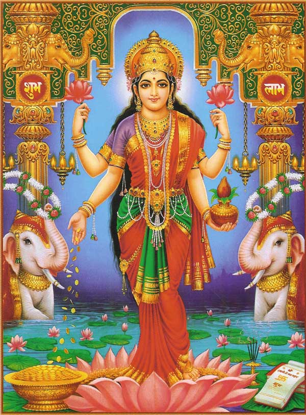 hindu god images download. Picture of Goddess Lakshmi, the Hindu Goddess of Wealth & Prosperity