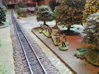 Soviet infantry in the tree line