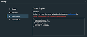 docker disk setting