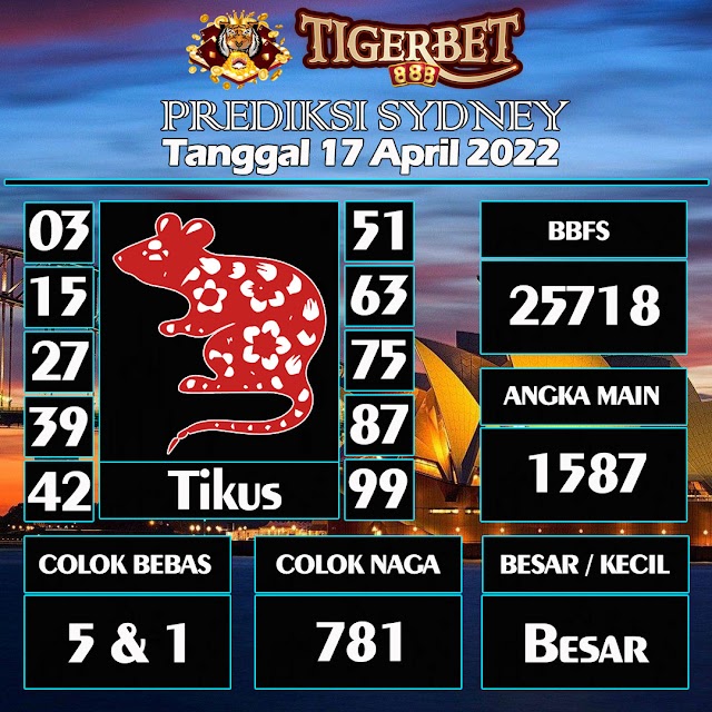 Prediksi Togel Singapore Tanggal 17 April 2022 Tigerbet888