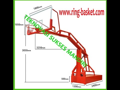 Peralatan tiang basket portable