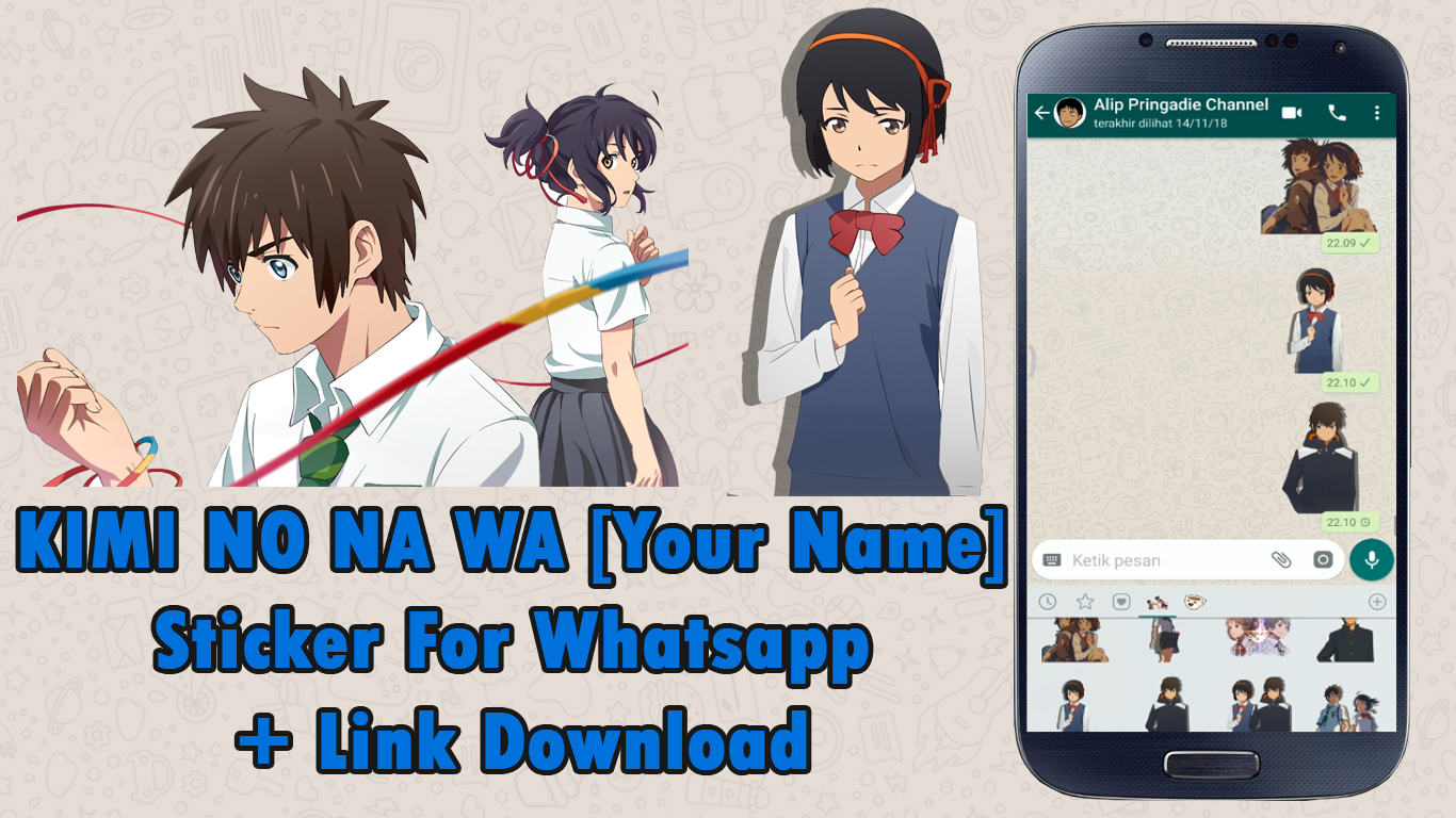 Download Stiker Whatsapp Anime Kimi No Na Wa Your Name