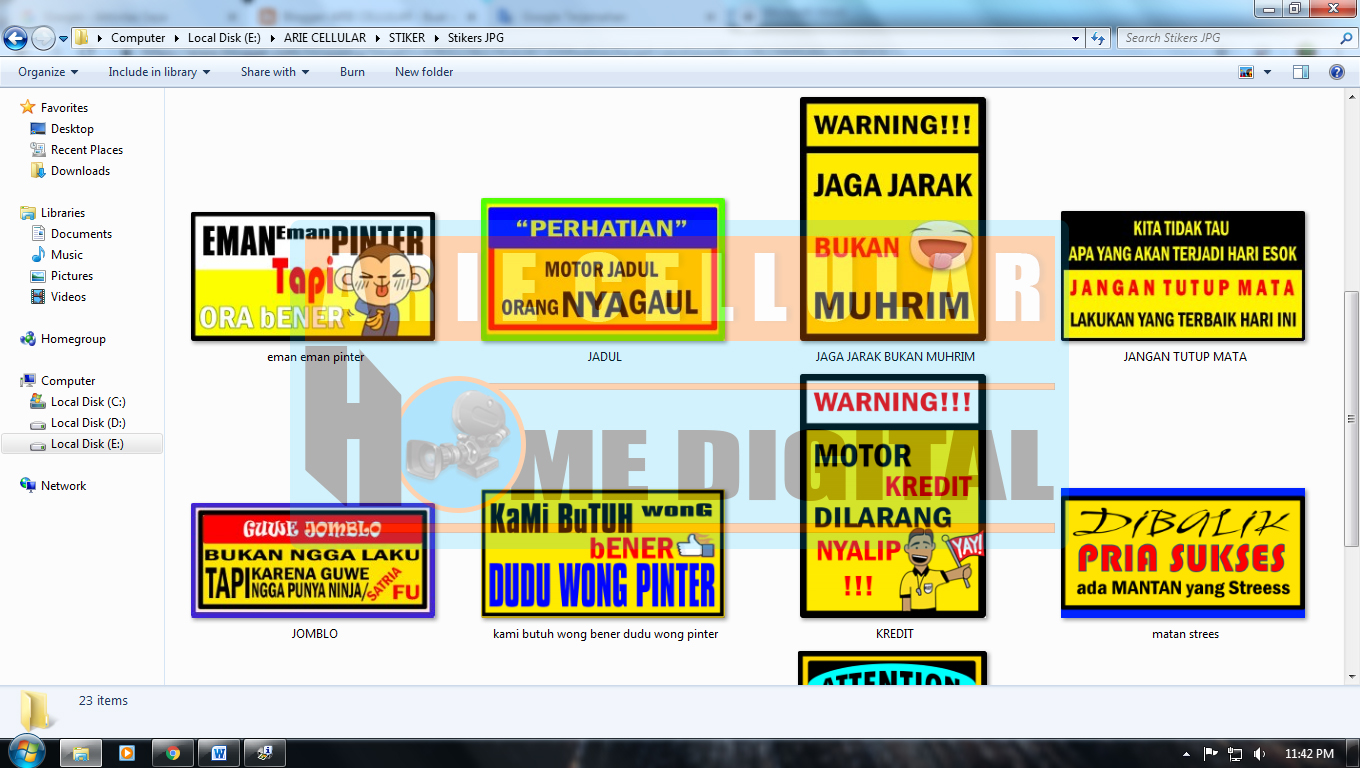  Download  23 Desaign stiker  PSD Siap di edit ulang ARIE 