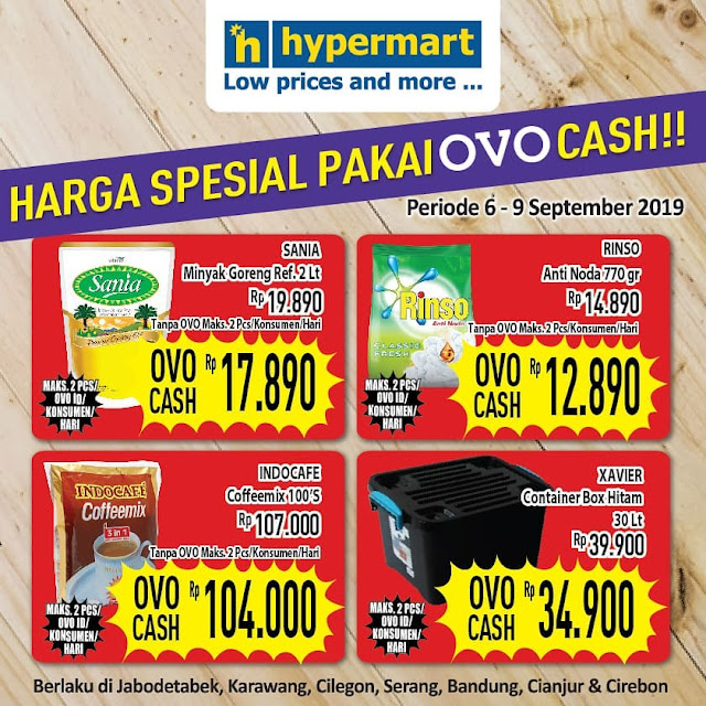 #Hypermart - #Promo Harga Special Bayar Pakai OVO Cash (s.d 09 Sept 2019)