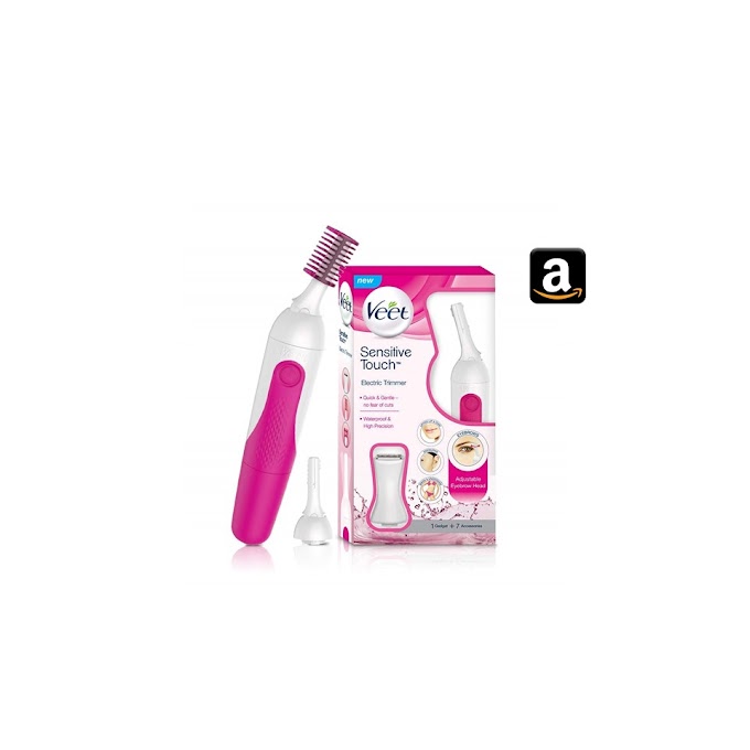 Veet Sensitive Touch Expert Trimmer for Face, Underarms and Bikini line – Battery & Carry Pouch included