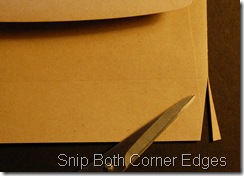 Step 3: Cut Triangle Lower Edge to Score Line