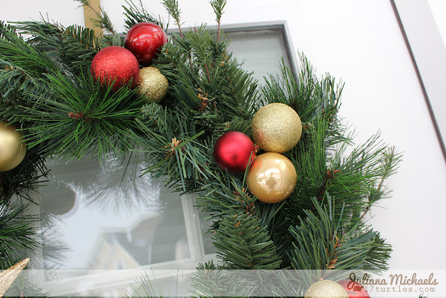 Dollar Tree Christmas Wreath and Garland by Juliana Michaels