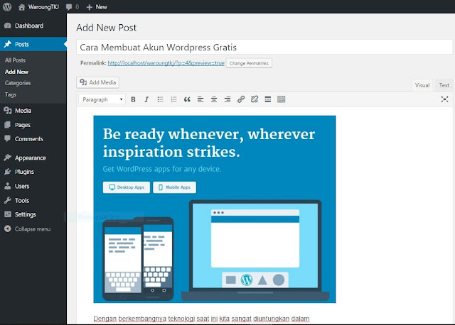 Cara Menulis Artikel di WordPress