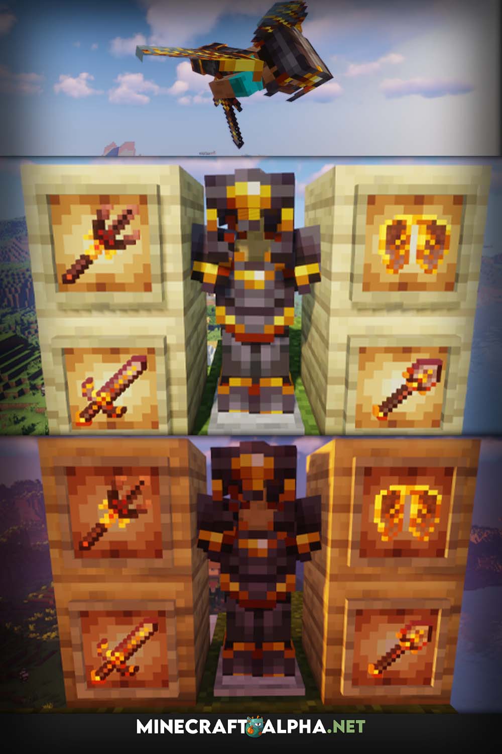 Minecraft Ancient & Decked+ Texture Pack [1.19.2, 1.18.2] (Elytra, Armor, Tools)