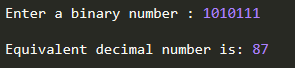 Convert Binary to Decimal Number