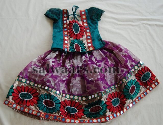 Embroidered Pavada for Small Kid