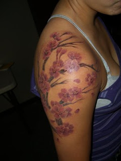 Japanese Tattoos Especially Cherry Blossom Tattoo Designs With Image Shoulder Japanese Cherry Blossom Tattoo For Female Tattoos Gallery Picture 5