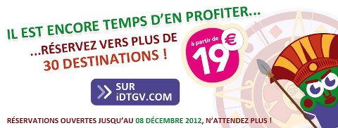 iDTGV.com: vos billets à partir de 19€