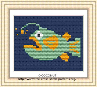 football fish cross stitch pattern for free