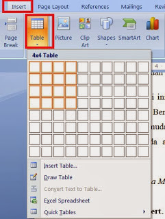 Cara Membuat Tabel di Microsoft Word 2