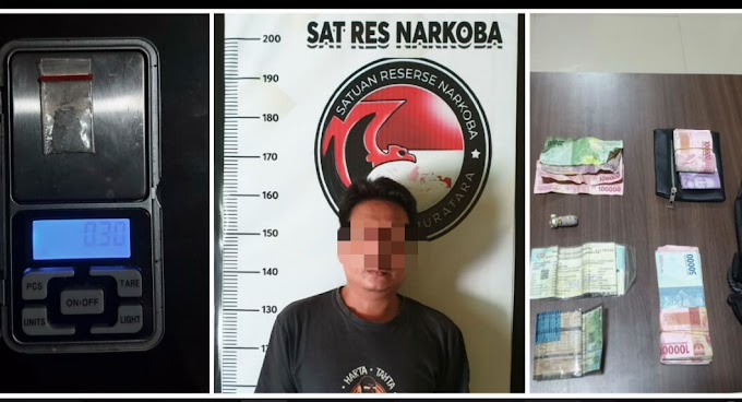 Wow.. Satnarkoba Polres Muratara Ringkus Pengedar 0,3 Gram Sabu