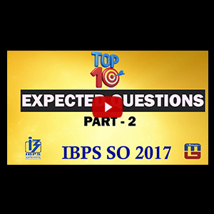 Top 10 Expected Questions | Part 2 | Reasoning | IBPS Specialist Officer (SO) 2017