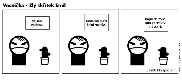 Komiks Vesnička - Zlý skřítek Emil není rasista