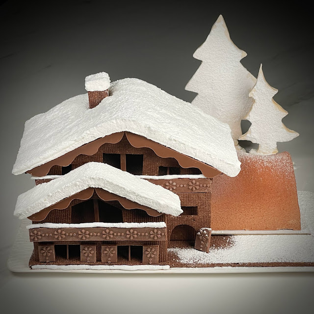 bûche chalet Etienne Leroy Noël Lenôtre namelaka mousse financier pécan croustillant pécan