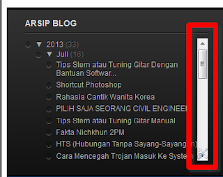 Cara Membuat Widget Archive Dengan Scroll di Blog