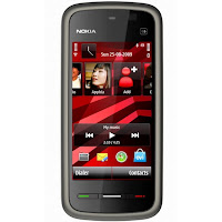 Nokia 5230 dengan warna dark.