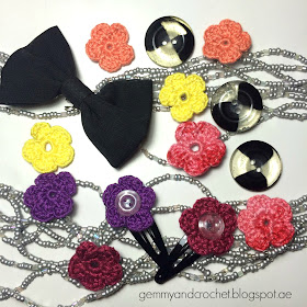 Flower crochet, hair clip flower crochet, hair accessory crochet, crochet hair clip, flower hair clip