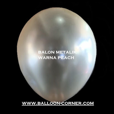 Balon Latex Metalik 12 Inch DECOTEX Warna Peach (New Colour)