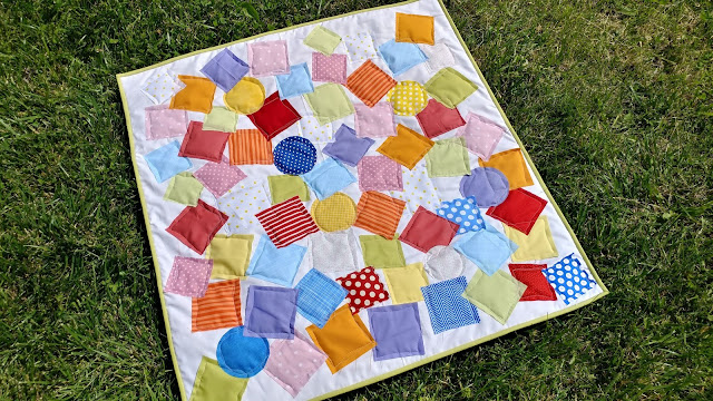 Crazy applique quilt from Corduroy book