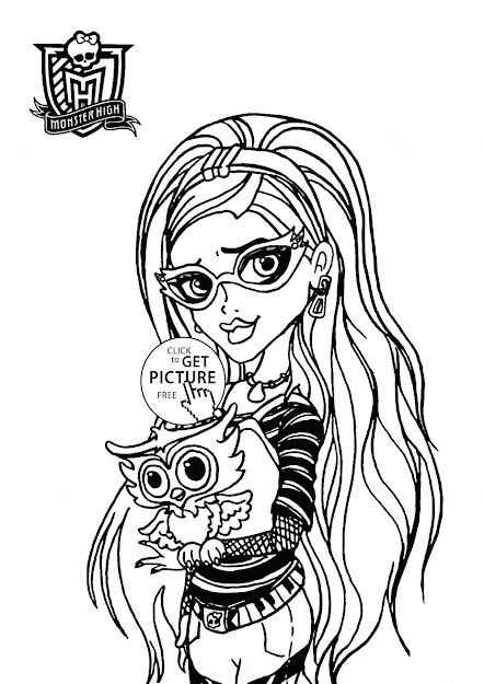Ghoulia Yelps Monster High Coloring Page For Kids For Girls Coloring Pages  Printables Free 