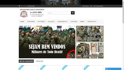 Criação de Site Loja Virtual para Artigos Militares