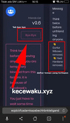 Cara menghapus pertemanan di fb