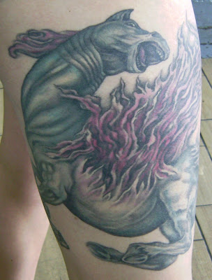 horse flame tattoo, tight tattoo, tattoos for mens, 