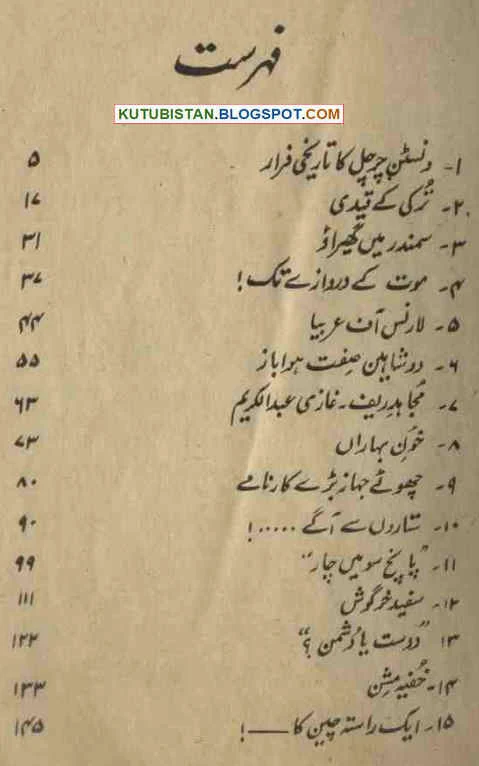 Contents of Jang-e-Azeem ke Hero Urdu Book
