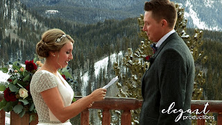 Bride and groom wedding ceremony The Lodge at Breckenridge