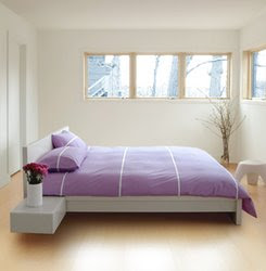 Minimalist bedroom Bedroom for blended wall color, purple bedroom