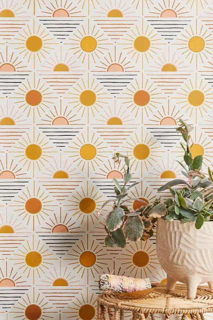 Geometric and ethnic patterns, in particular, are commonly seen in wallpaper choices. You can also incorporate large or small floral patterns in wallpaper.